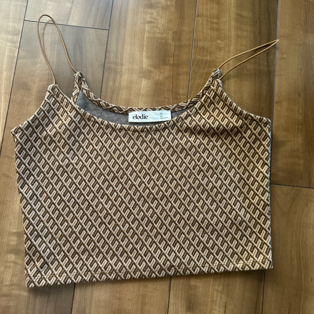 Elodie Tan Geometric Camisole